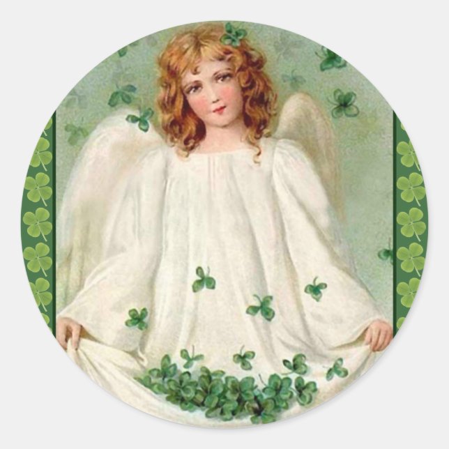 Vintage Irish Angel pegatina (Anverso)