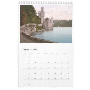 Vintage Irlanda, calendario irlandés antiguo de
