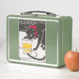 Vintage Japanese Beer Cat Art Goyo Retro