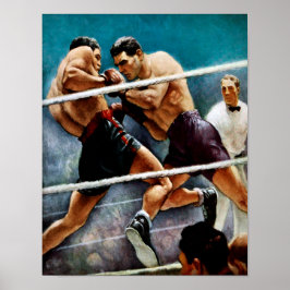 Vintage Joe Lewis vs Max Schmeling Poster de arte