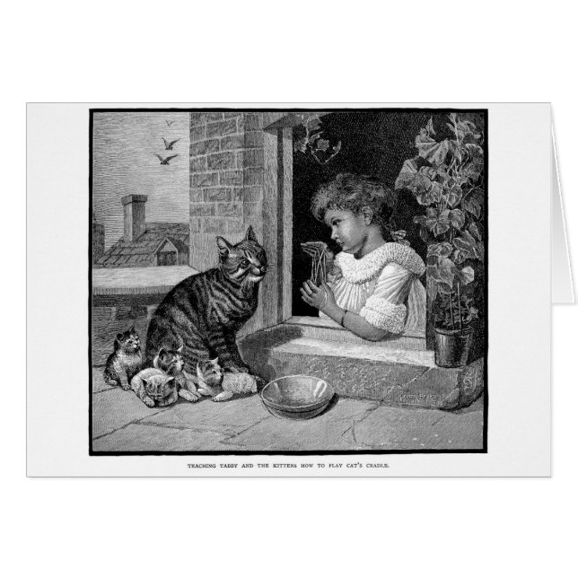 Vintage - juego de la cuna del gato, (Anverso (Horizontal))