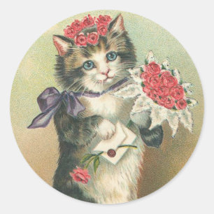 Vintage Kitten Pegatinas