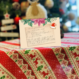 Vintage Kris Kringle Navidades de recetas de cocin