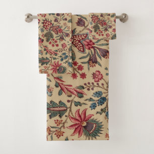 Vintage Labor de Aguja Floral Antiguo para Muebles