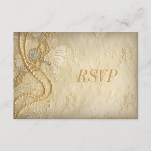Vintage Lace and Pearls RSVP