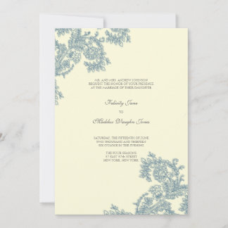 Vintage Lace | Azul de Mónaco | Invitación a la bo