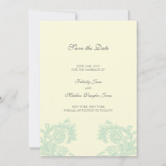 Vintage Lace Guardar la tarjeta de fecha
