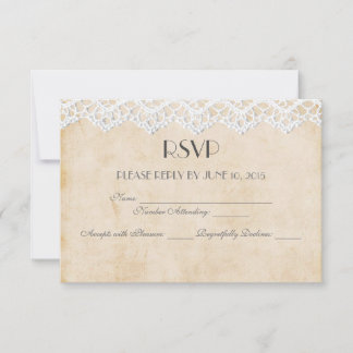 Vintage Lace Lips & Stache RSVP