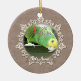 Vintage Lace Mascota Ornamento conmemorativo de av