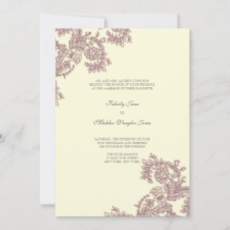 Vintage Lace | Planta real de huevos | Invitación