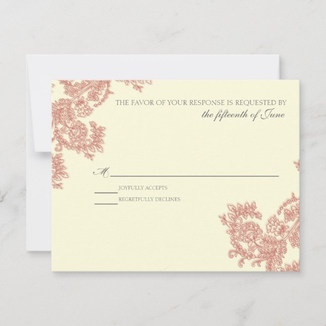 Vintage Lace | Poppy | RSVP (Anverso)