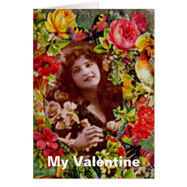 Vintage Lady Cameo en Rosas (Frente)