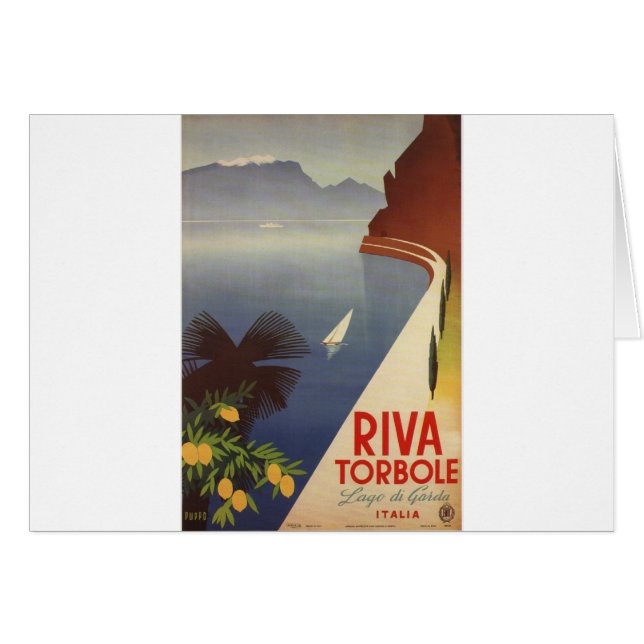 Vintage Lake Garda Riva Torbole Italia Turismo (Anverso (Horizontal))