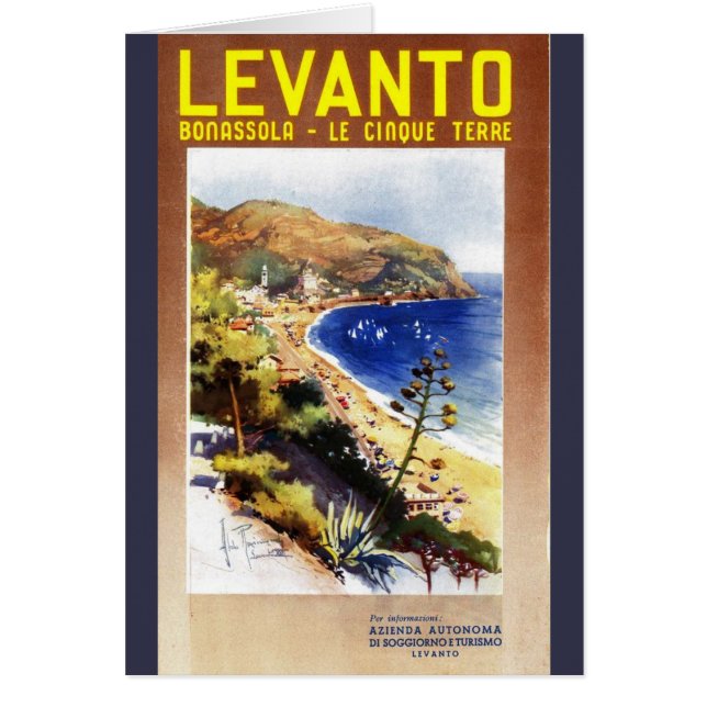 Vintage Levanto Génova Italia Turismo (Frente)