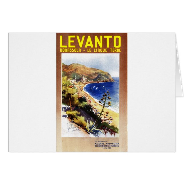 Vintage Levanto Génova Italia Turismo (Anverso (Horizontal))