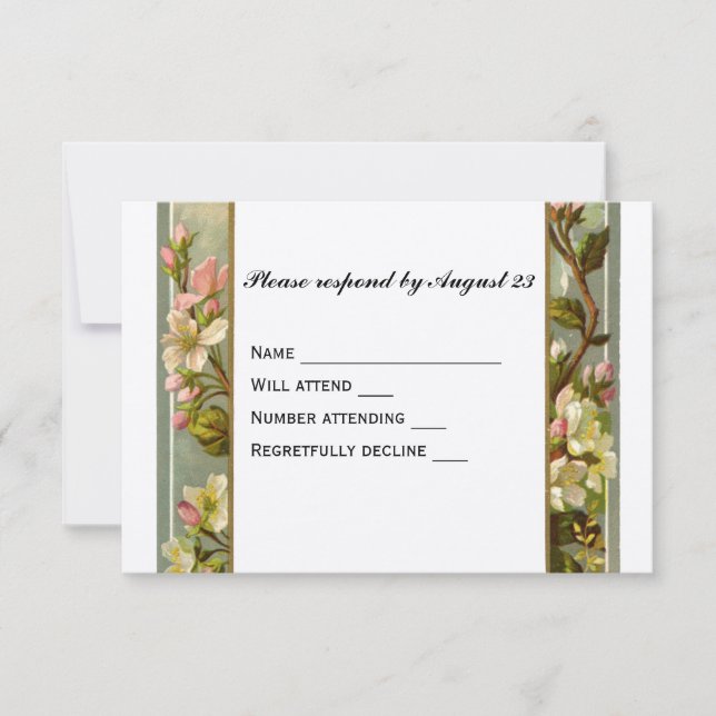 Vintage Lily Cross RSVP (Anverso)