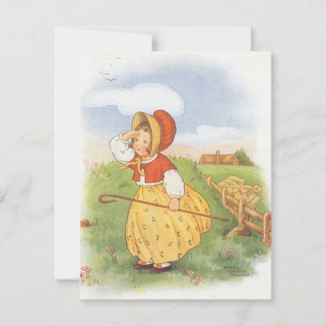 Vintage Little Bo Peep Mother Goose Nursery Rhyme (Anverso)