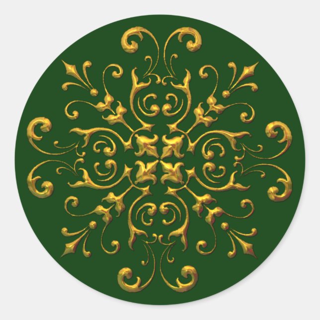 Vintage look Gold Flake Pegatinas (Anverso)