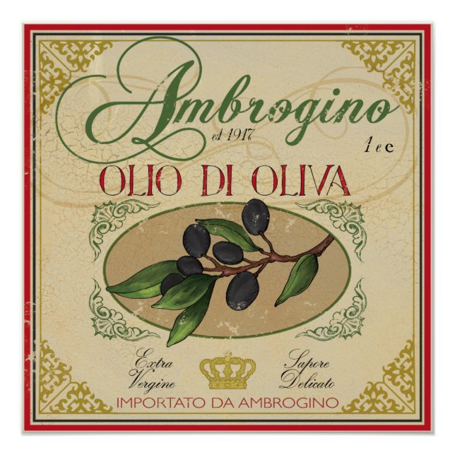 Vintage look italiano Label Art Poster (Anverso)