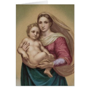 Vintage Madonna y niño