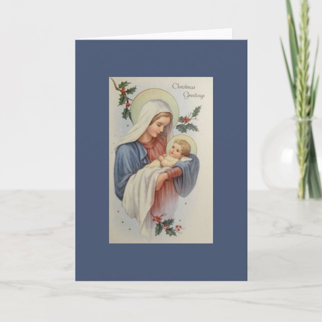 Vintage Madonna y tarjeta de felicitación del (Anverso)