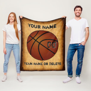 Vintage, mantas personalizadas de baloncesto, Sher
