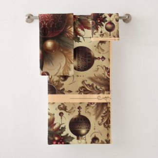 Vintage Maroon and Gold Navidades