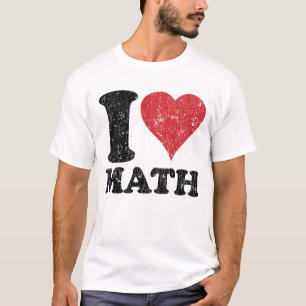Vintage me encanta la camiseta básica de matemát