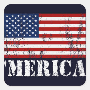 Vintage 'MERICA Pegatinas de bandera de Estados Un