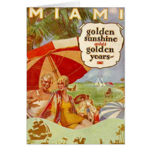 Vintage Miami, la Florida, los E.E.U.U. -
