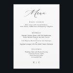 Vintage Minimalista Simple Elegante Menú de Bodas<br><div class="desc">Menú de Bodas Minimalista Vintage y Elegante: Este menú boda de lujo es perfecto para un boda elegante y clásico. Cuenta con una letra vintage y tiene un ambiente limpio,  sencillo y elegante.</div>