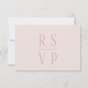Vintage Moda Romántica tarjeta RSVP de boda de din