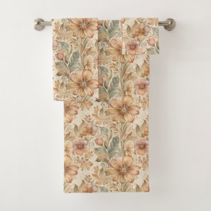 Vintage Moderno y Elegante Floral De Peach