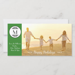 Vintage Monograma Green - Tarjeta de foto