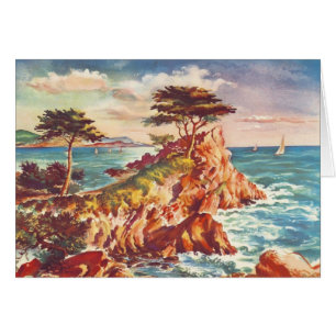 Vintage Monterey Coastline Turismo californiano Es