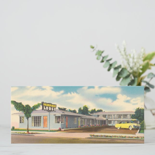 Vintage Motel, Golden West Lodge Hotel con Palmera (Anverso de pie)