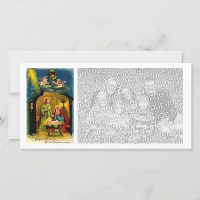 Vintage Nacimiento de Jesús en Navidad (Anverso)