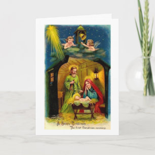 Vintage Nacimiento de Jesús en Navidad