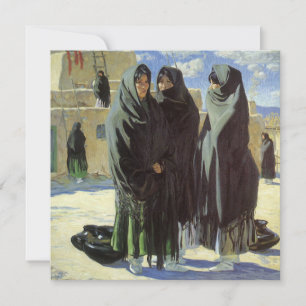 Vintage nativo americano, Taos Girls de Walter Ufe