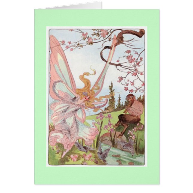 Vintage Nature Fairy Card (Frente)