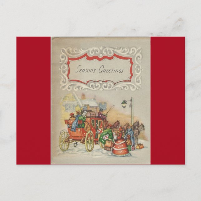 Vintage navidad con compradores (Anverso)