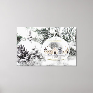 Vintage Navidad Decoraciones Ornamentos Canvas Pr