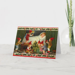 vintage navidad hadas hadas elves visita a su hijo