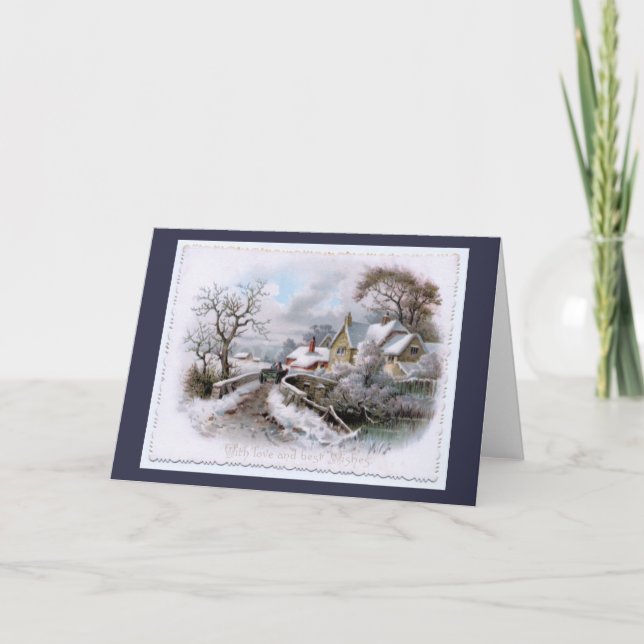 Vintage navidad invierno (Anverso)