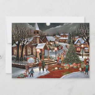 Vintage navidad nevada