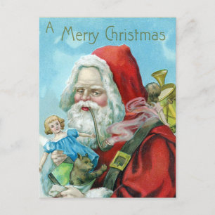 Vintage Navidad Santa Claus con juguetes