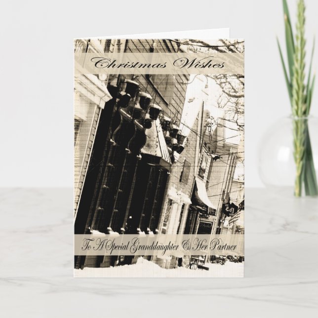 Vintage Navidad Wiers, nieta y pareja (Anverso)