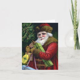 Vintage Navidades de Santa Claus Tarjetas Notecard