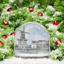 Vintage Netherlands Snow Globe – Dutch Windmill 