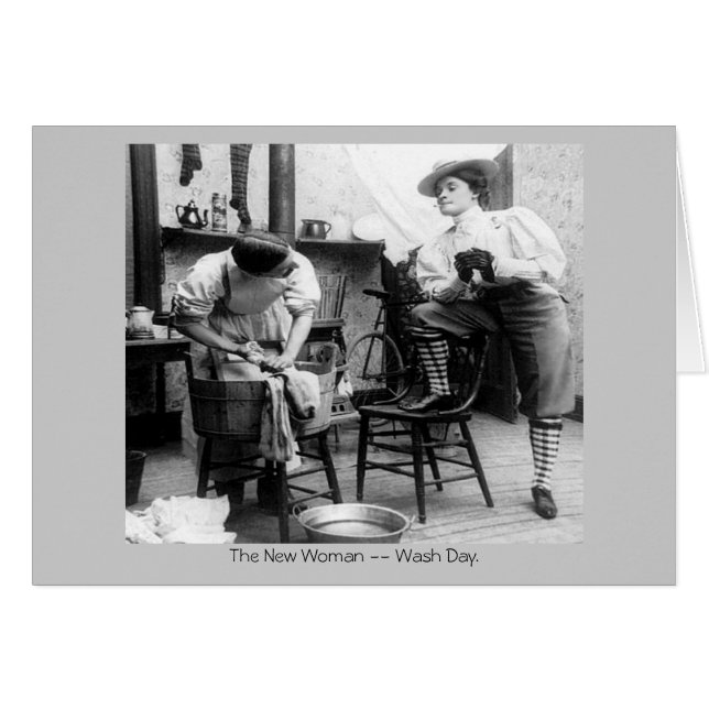 Vintage New Woman Card (Anverso (Horizontal))